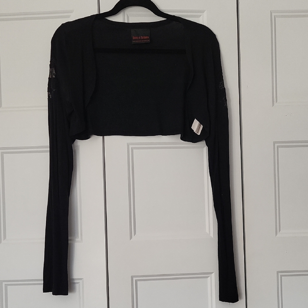 Black Long Sleeve Bolero Shrug
